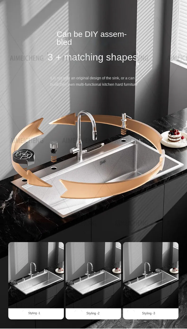 Sink Dishwasher-compatible Stainless Large Bowl Kitchen Finish (stainless Steel, Help): Commercial Equipment - Commercial Use | Stainless steel | befo - Image 6