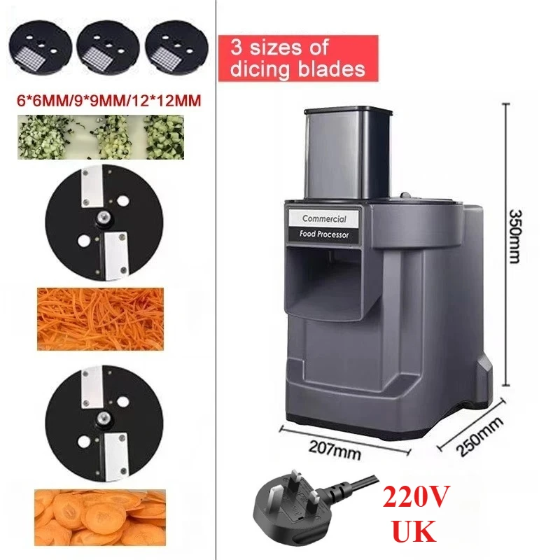 Vegetable Slice 110v/220v (110v, 5 Cutting Blades-uk): Commercial Equipment - Commercial Use | 110V | 220V EU | 110V US - Image 14