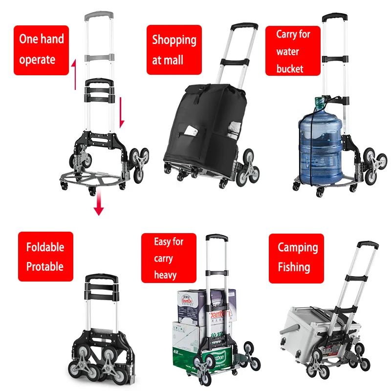Cord Foldable Upstairs 75kg Terrain Truck (aluminum, Description): Commercial Equipment - Commercial Use | Aluminum | -packing | unfold - Image 22
