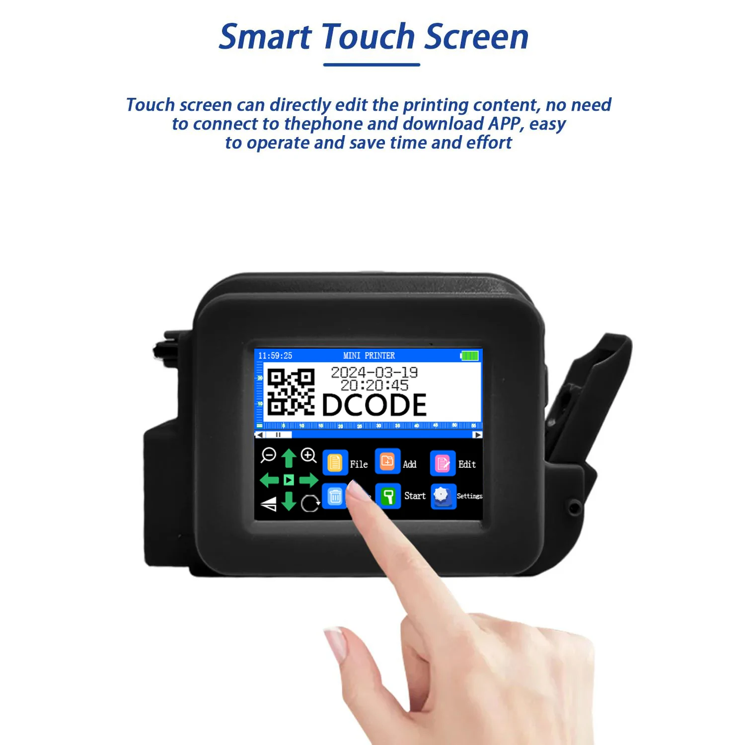 Handheld Printer Barcode Dcode 12.7mm Mini (245g) | Commercial Equipment | Commercial Use | UK Plug | cartridge | adapter | Commercial Equipment - Image 3