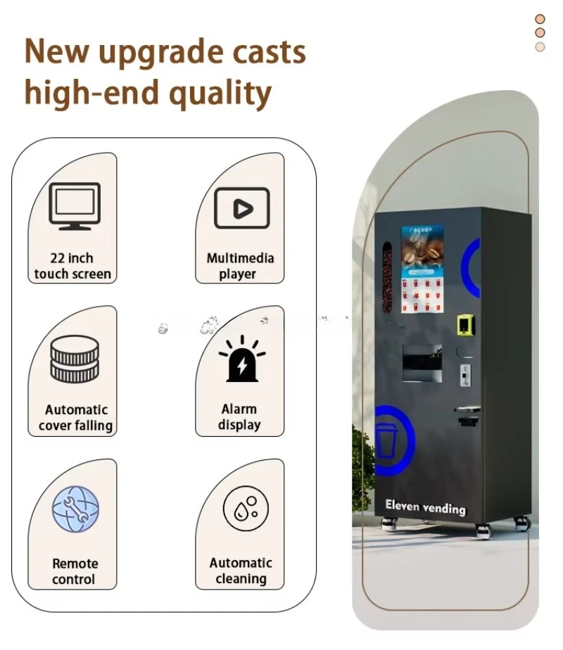 Commercial Use: Commercial Equipment Unit | Vending Automatic Freshly Espresso Coffee Ground 24h | 220v-50hz/110v-60hz + 350w | 220V - Image 4