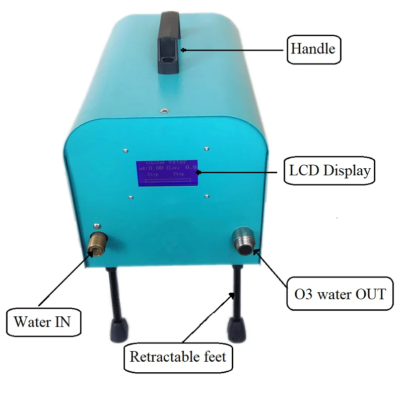 Floor Ozonated Legs Disinfection Generator | 200L | 220V | 100W | Stainless 304 | sky blue | WHITE | Industrial Ozone Generators - Image 7