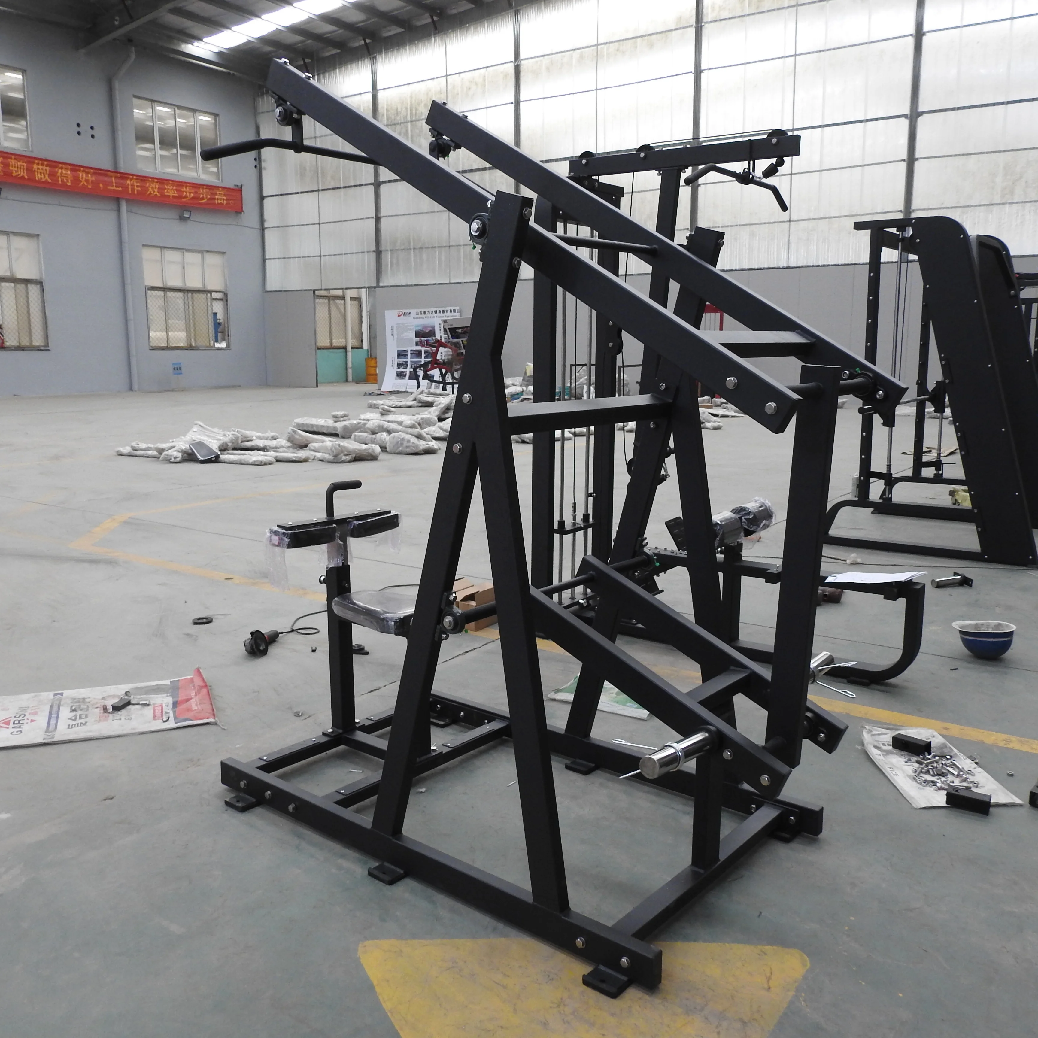 Strength Plated Lat Gym Body (depends, Container) - Commercial Equipment For Commercial Use | time | available | Black | Commercial Equipment