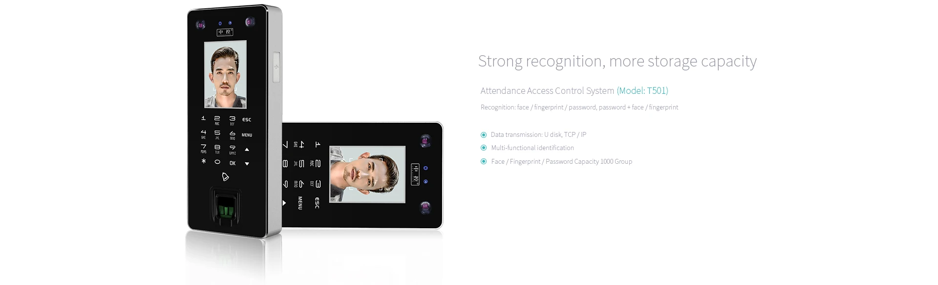 System Inch Fingerprint Time Door Control 2.8 (coating., Central) - Commercial Equipment - Commercial Use | panel | which | coating. - Image 2