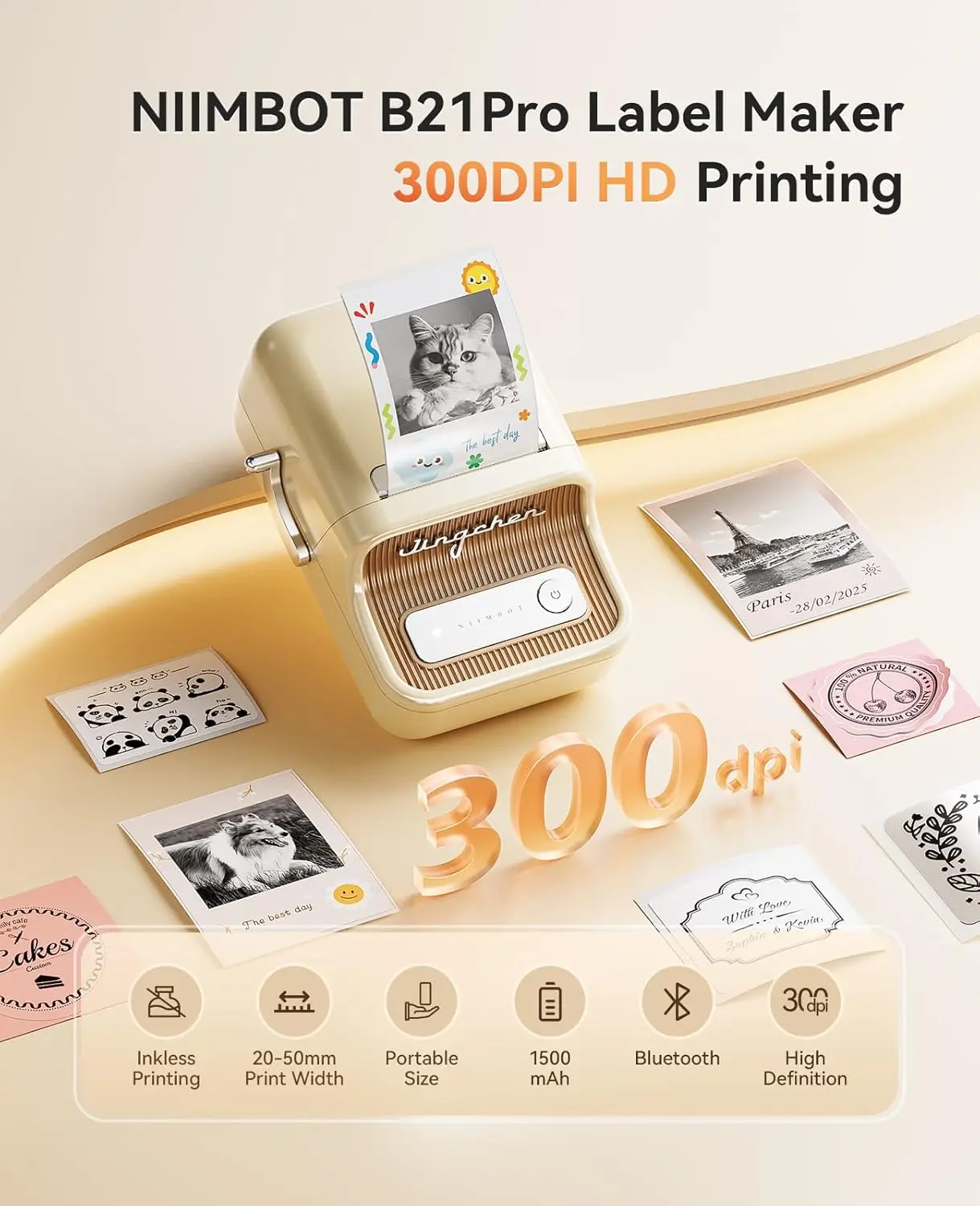 Tag Portable Label Niimbot 300dpi (printing, B21pro 300dpi 3rolls): Commercial Equipment - Commercial Use | barcode | inkless | suitable - Image 6