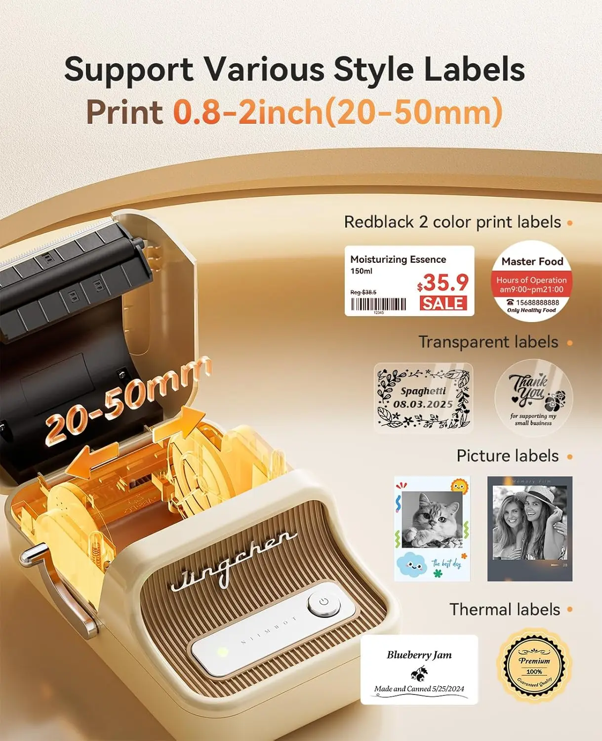 Tag Portable Label Niimbot 300dpi (printing, B21pro 300dpi 3rolls): Commercial Equipment - Commercial Use | barcode | inkless | suitable - Image 8