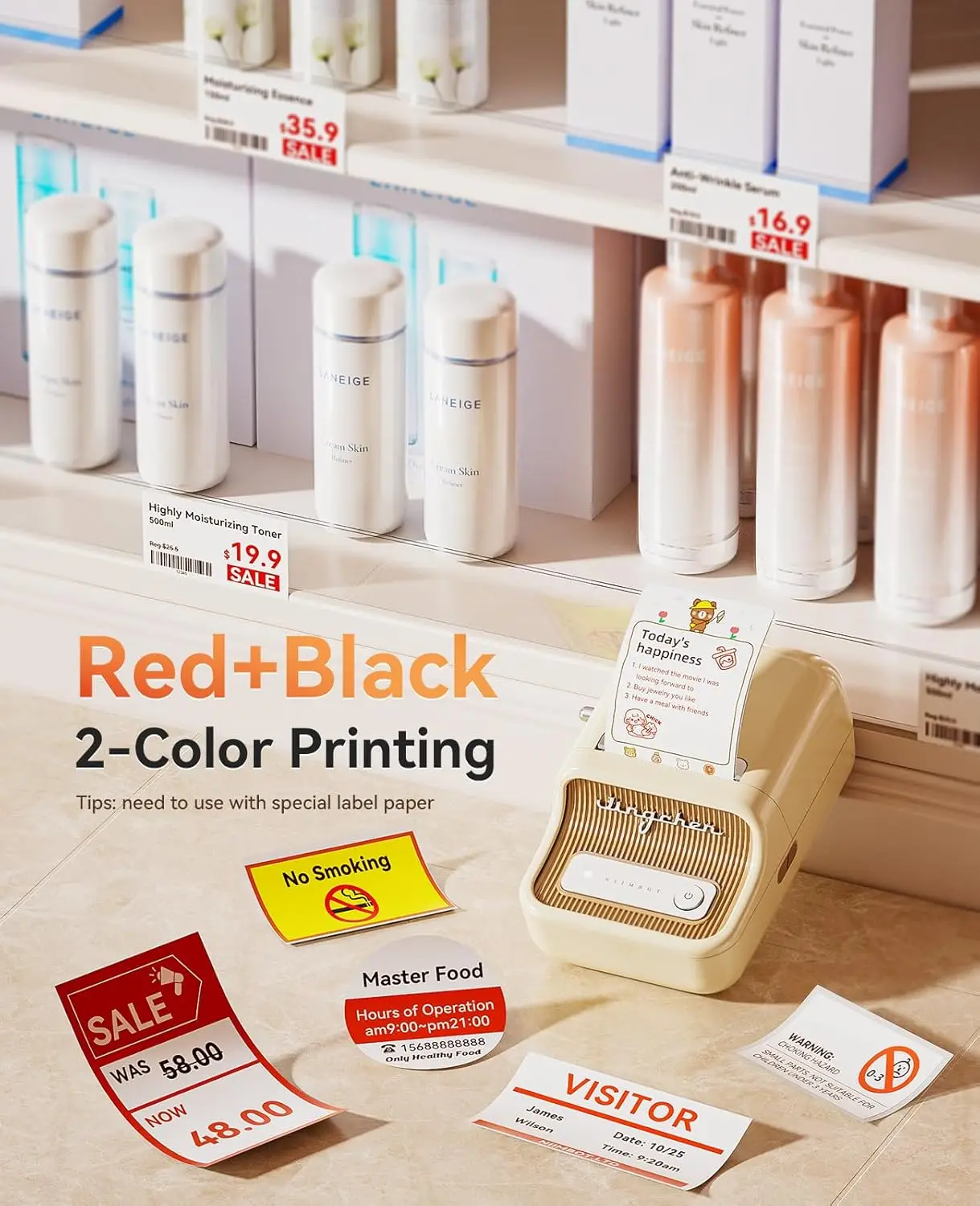 Tag Portable Label Niimbot 300dpi (printing, B21pro 300dpi 3rolls): Commercial Equipment - Commercial Use | barcode | inkless | suitable - Image 9