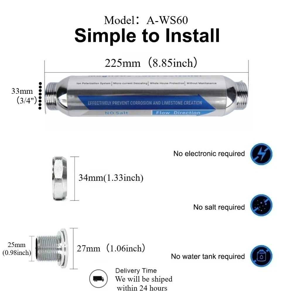 Water Inhibition Ipse Softener (stainless Steel, Efficiency) - Commercial Equipment For Commercial Use | Stainless steel | magnesium | antiscaling.