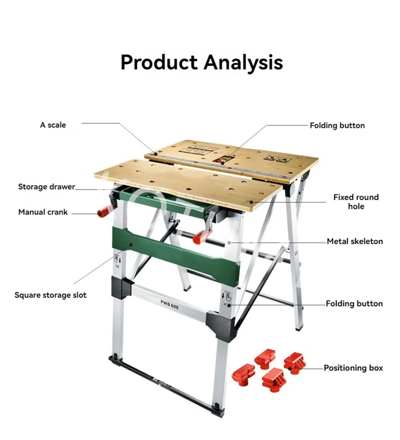 Work Table Home Foldable Bench Multipurpose Carpenters - Commercial Equipment Unit For Commercial Use - Fedex | functions | remain | unchanged. - Image 16