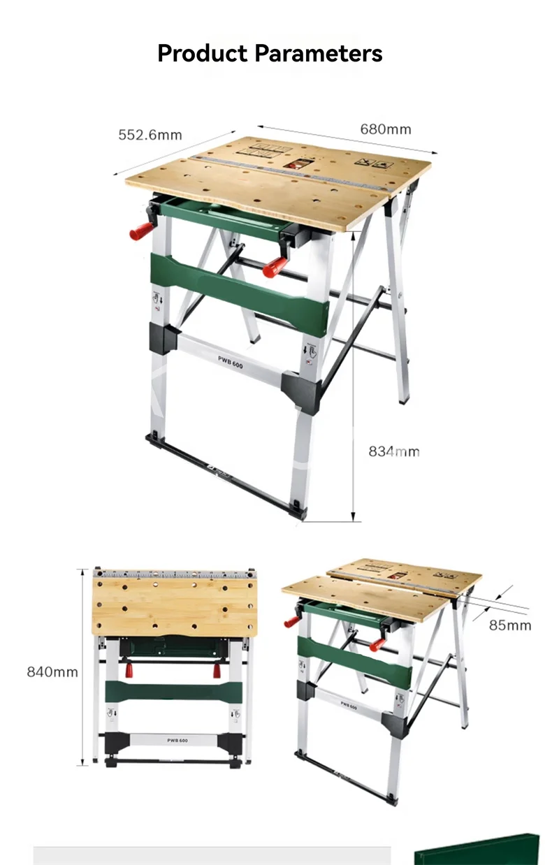 Work Table Home Foldable Bench Multipurpose Carpenters - Commercial Equipment Unit For Commercial Use - Fedex | functions | remain | unchanged. - Image 17