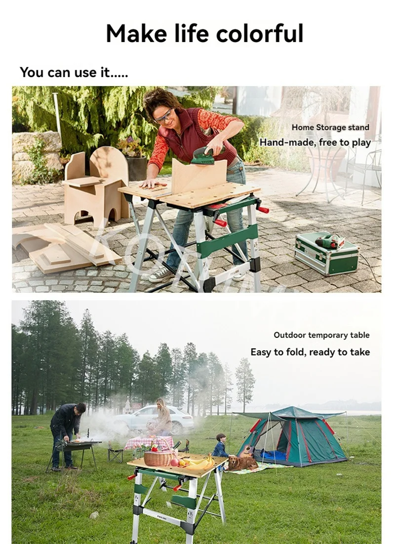 Work Table Home Foldable Bench Multipurpose Carpenters - Commercial Equipment Unit For Commercial Use - Fedex | functions | remain | unchanged. - Image 3