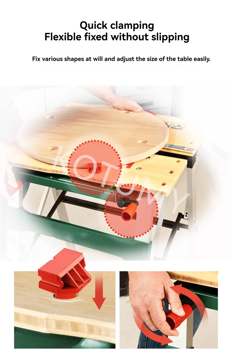 Work Table Home Foldable Bench Multipurpose Carpenters - Commercial Equipment Unit For Commercial Use - Fedex | functions | remain | unchanged. - Image 5