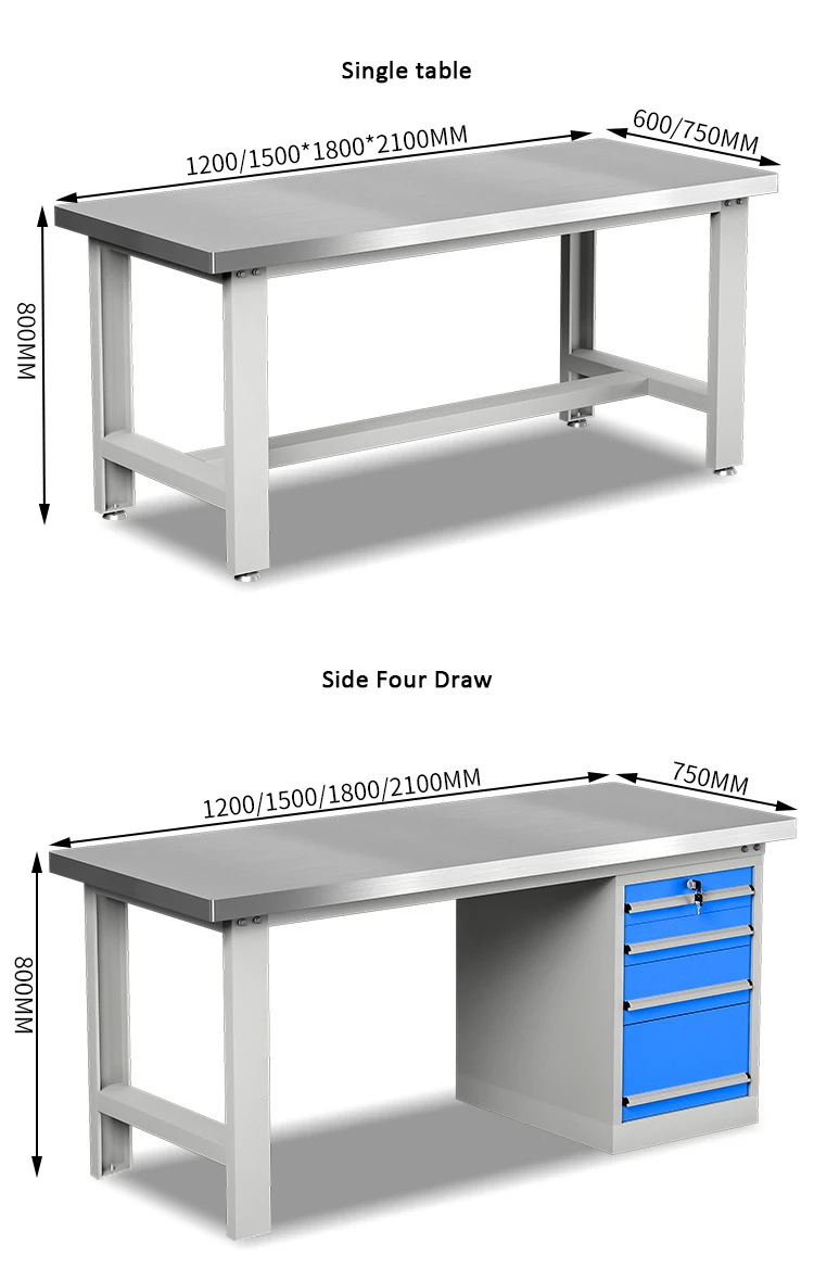 Workshop Packaging Anti-static Workbench (stainless Steel, Within) | Commercial Equipment | Commercial Use | Stainless steel - Image 15