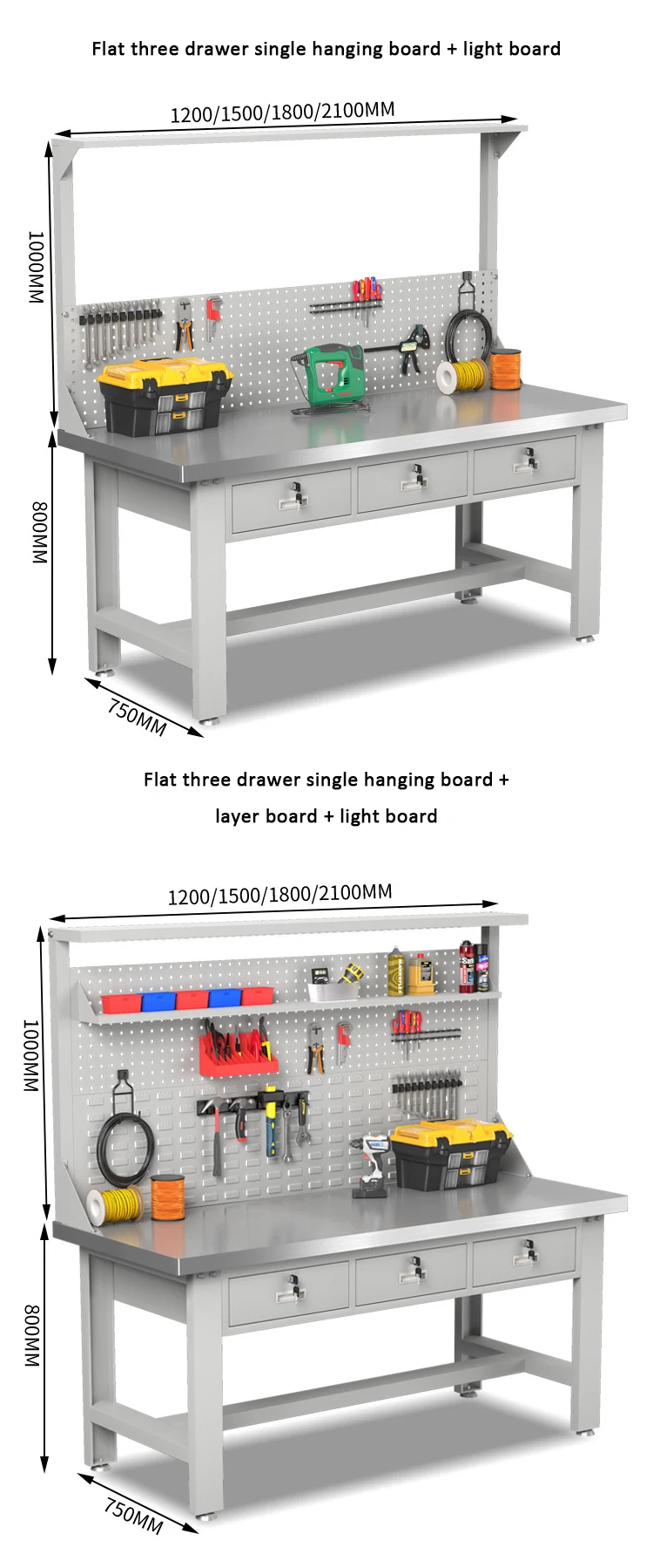Workshop Packaging Anti-static Workbench (stainless Steel, Within) | Commercial Equipment | Commercial Use | Stainless steel - Image 18