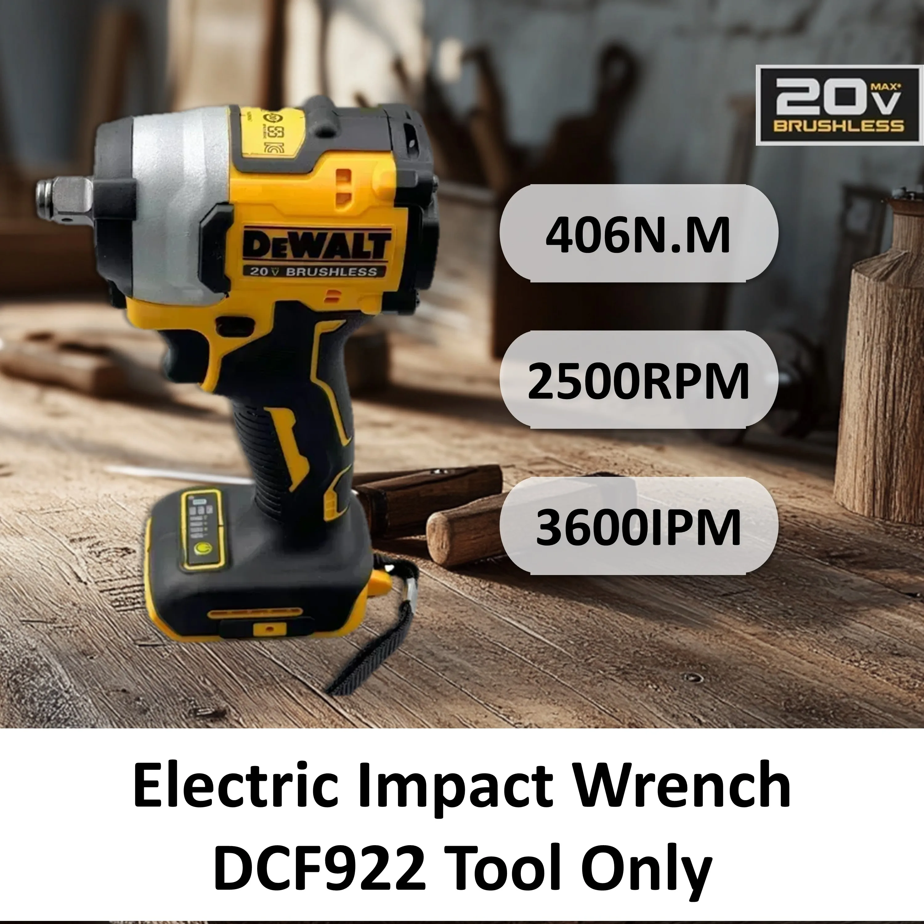 Wrench Reverse Dewalt (bare Machine) - Commercial Use - Commercial Equipment | DCF922 | bare machine | Commercial Equipment - Image 2